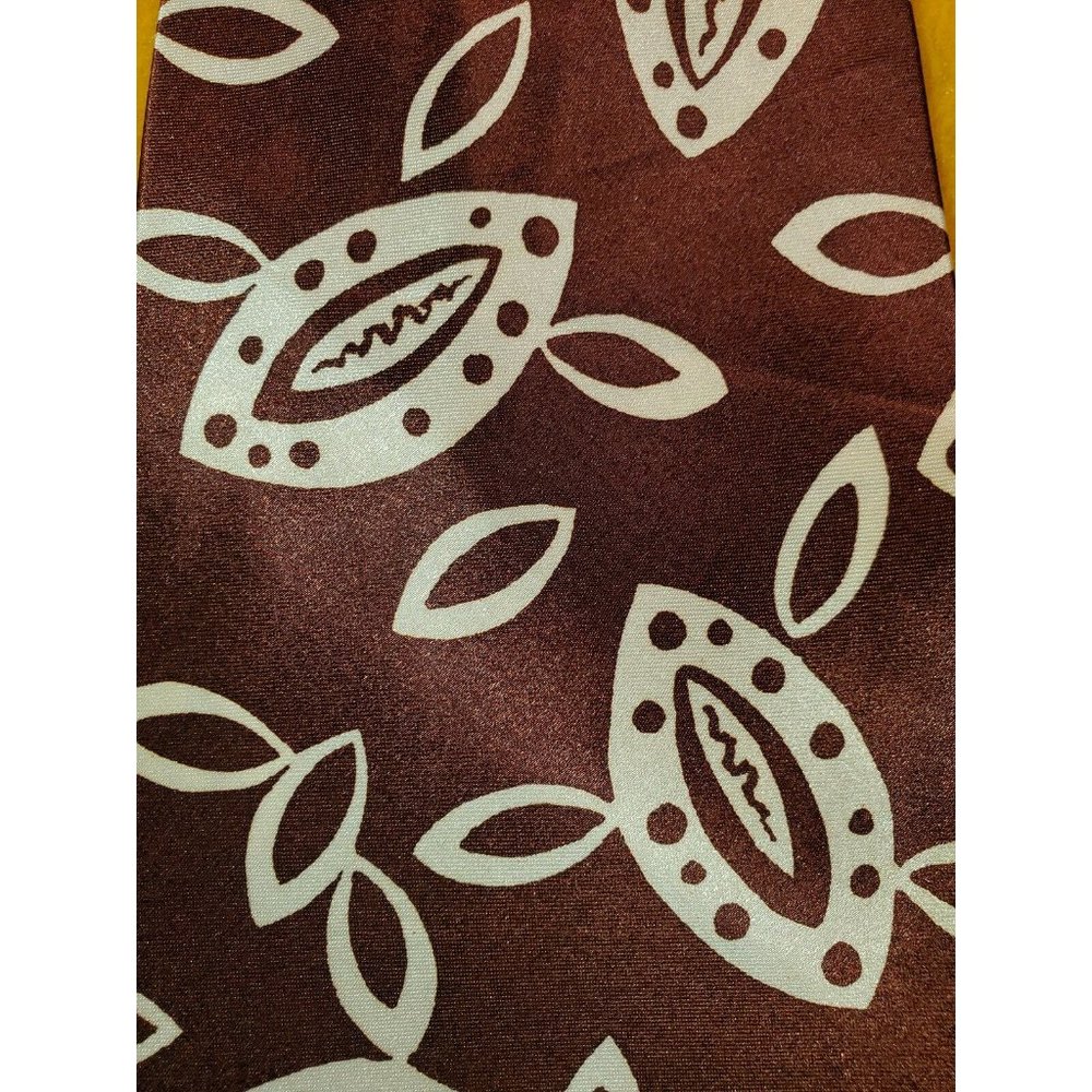 1940s 1950s VINTAGE TIE ~McCURRACH BROWN WHITE ~ BOLD SPACE AGE ROCKABILLY ~ 47"